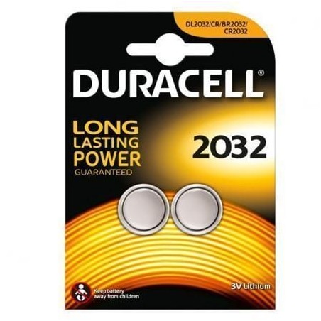 Pack de 2 Pilas de Botón Duracell DL2032- 3V