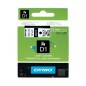 Cinta Rotuladora Adhesiva de Poliéster Dymo D1 45021- para Label Manager- 12mm x 7m- Blanca-Negra