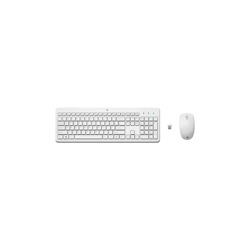 Teclado y Ratón Inalámbricos HP 230- Blanco