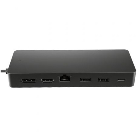 Docking USB Tipo-C HP 50H55AA USB-C- 2xUSB- 1xHDMI- 1xDisplayPort- 1xRJ45- 1xUSB Tipo-C PD- Negro