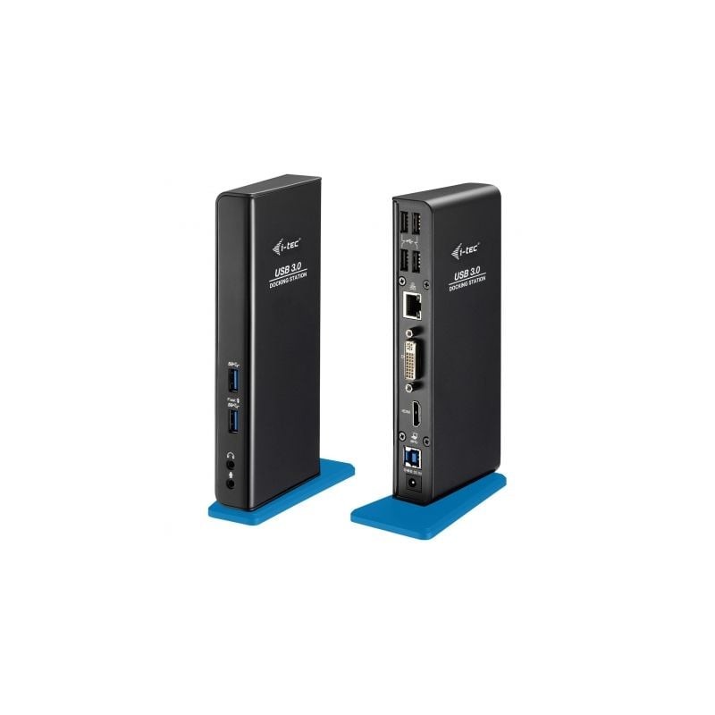 Docking USB 3-0 I-Tec U3HDMIDVIDOCK- 6xUSB- 1xUSB Tipo-B- 1xRJ45- 1xHDMI- 1xDVI- 2xAudio