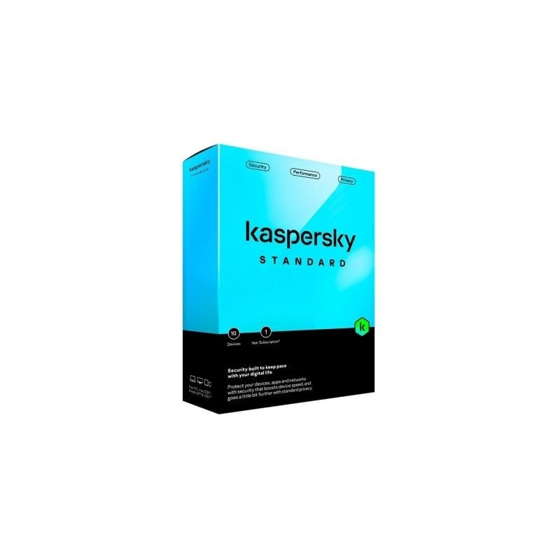 Antivirus Kaspersky Standard- 10 Dispositivos- 1 Año