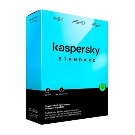 Antivirus Kaspersky Standard- 10 Dispositivos- 1 Año