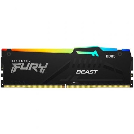 Memoria RAM Kingston FURY Beast RGB 32GB- DDR5- 6000MHz- 1-35V- CL40- DIMM