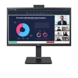 Monitor Profesional LG 24BP75CP-B 23-8"- Full HD- Webcam- Multimedia- Regulable en altura- Negro