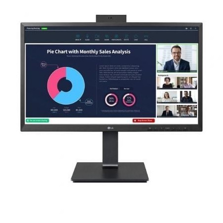 Monitor Profesional LG 24BP75CP-B 23-8"- Full HD- Webcam- Multimedia- Regulable en altura- Negro