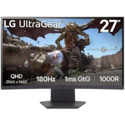 Monitor Gaming Curvo LG UltraGear 27GS60QC-B 27"- QHD- 1ms- 180Hz- VA- Negro