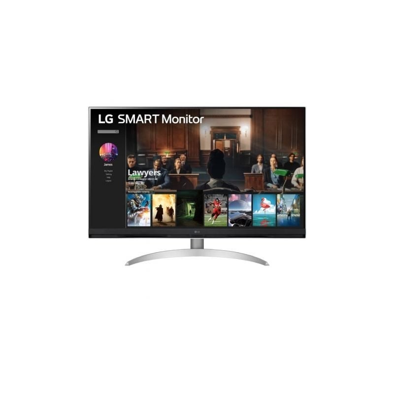 Smart Monitor LG 32SQ700S-W 31-5"- 4K- Smart TV- Multimedia- Plata y Blanco