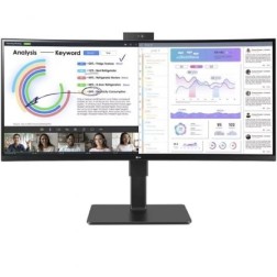 Monitor Profesional Ultrapanorámico Curvo LG 34BQ77QC-B 34"- WQHD- Webcam- Multimedia- Regulable en altura- Negro