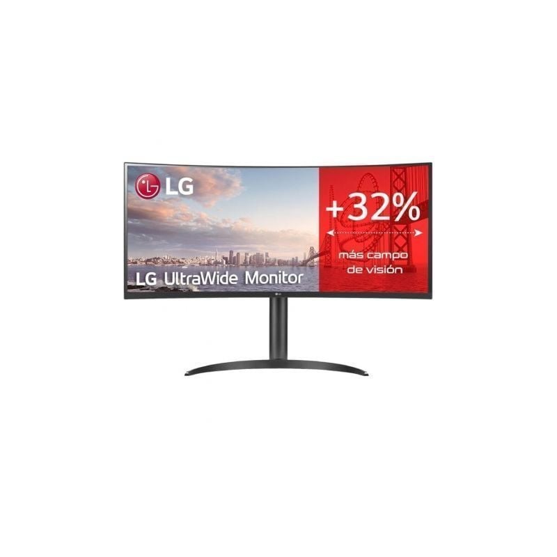 Monitor Profesional Ultrapanorámico Curvo LG 34WQ75C-B 34"- WQHD- Multimedia- Regulable en altura- Negro