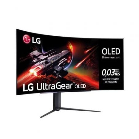 Monitor Gaming Ultrapanorámico Curvo LG UltraGear 45GR95QE-B 44-5"- WQHD- 0-03ms- 240Hz- OLED- Regulable en altura- Negro