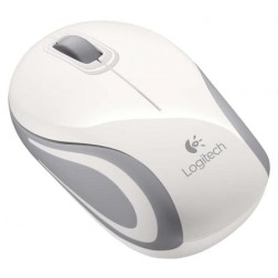 Ratón Mini Inalámbrico Logitech M187- Hasta 1000 DPI- Blanco