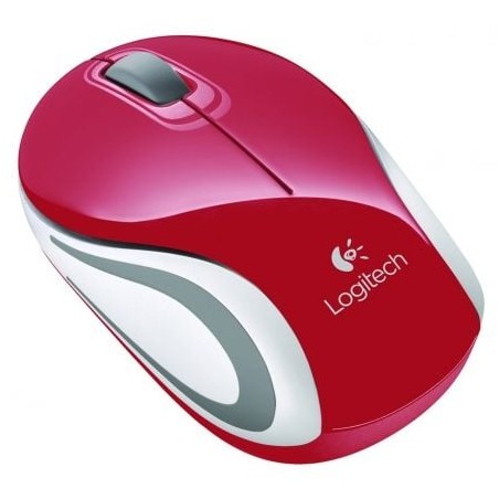 Ratón Mini Inalámbrico Logitech M187- Hasta 1000 DPI- Rojo