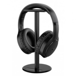 Auriculares Inalámbricos Meliconi Flash EVO- Bluetooth- Jack 3-5- Negro- Incluye Soporte y Funda de Transporte