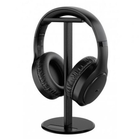 Auriculares Inalámbricos Meliconi Flash EVO- Bluetooth- Jack 3-5- Negro- Incluye Soporte y Funda de Transporte