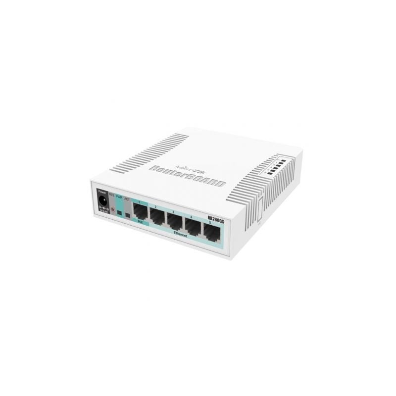 Switch Mikrotik CSS106-5G-1S 6 Puertos- RJ45 10-100-1000- SFP- PoE