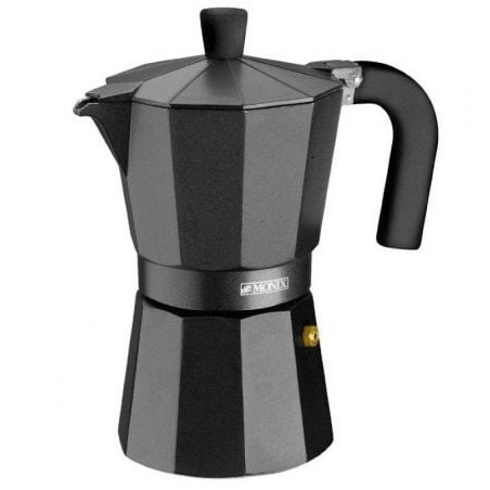 Cafetera Italiana Monix Noir M640003- 3 Tazas- Negra