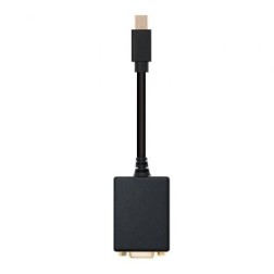 Conversor Nanocable 10-16-0202- Mini DisplayPort Macho - VGA Hembra- 15cm- Negro