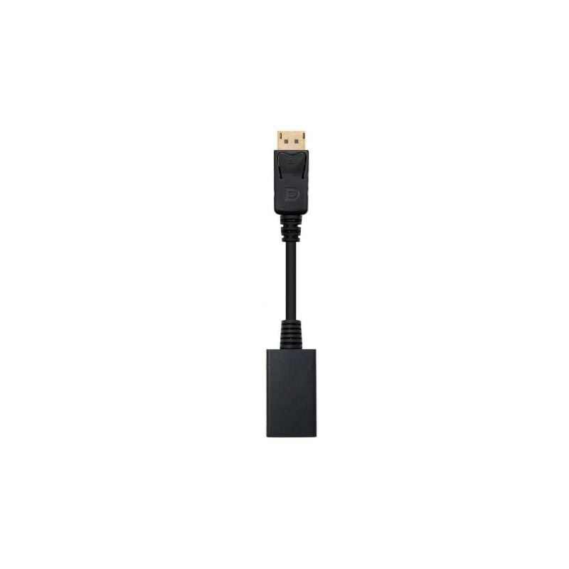 Conversor Nanocable 10-16-0502- DisplayPort Macho - HDMI Hembra- 15cm- Negro