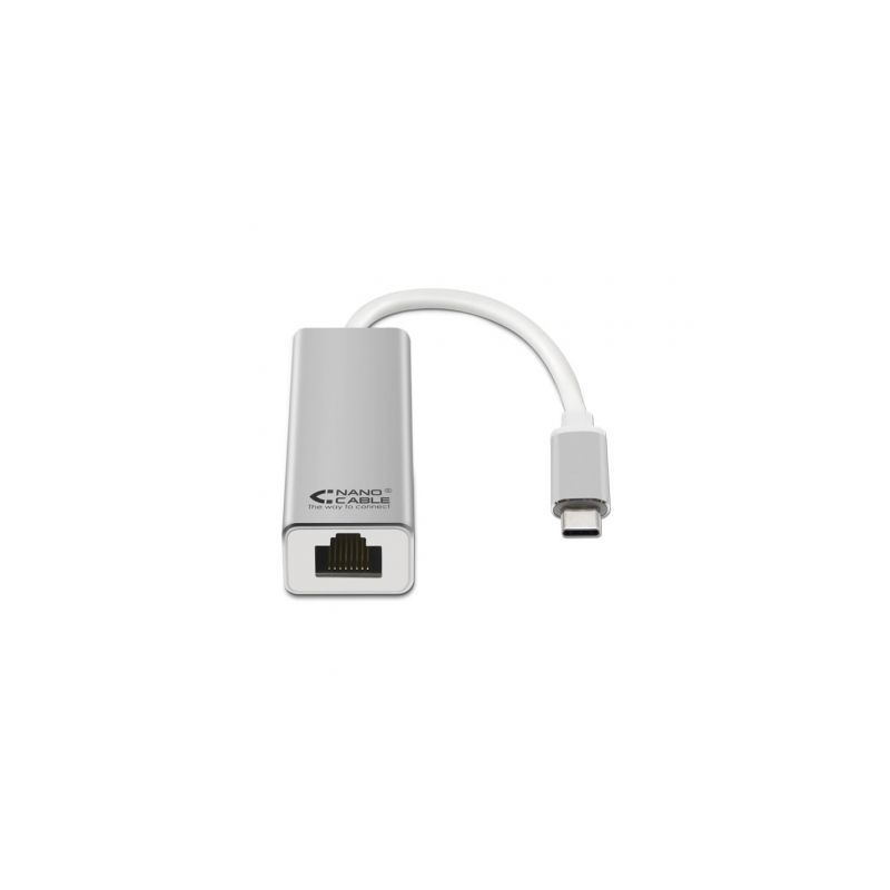 Adaptador USB Tipo-C - RJ45 Nanocable 10-03-0402- 1000Mbps