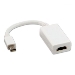 Conversor Nanocable 10-16-0602-W- Mini DisplayPort Macho - HDMI Hembra- 15cm- Blanco