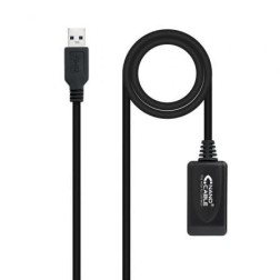 Cable Alargador USB 3-0 con Amplificador Nanocable 10-01-0311- USB Macho - USB Hembra- 5m- Negro