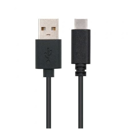 Cable USB 2-0 Nanocable 10-01-2100- USB Tipo-C Macho - USB Macho- 50cm- Negro