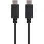 Cable USB 2-0 Tipo-C Nanocable 10-01-2302- USB Tipo-C Macho - USB Tipo-C Macho- 2m- Negro