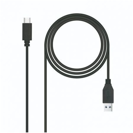 Cable USB 3-1 Tipo-C Nanocable 10-01-4000- USB Tipo-C Macho - USB Macho- 50cm- Negro