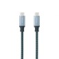 Cable USB 3-1 Tipo-C Nanocable 10-01-4101-L150-COMB- USB Tipo-C Macho - USB Tipo-C Macho- Hasta 100W- 20Gbps- 1-5m- Gris y Negro