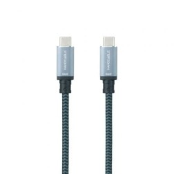 Cable USB 3-1 Nanocable 10-01-4102-COMB- USB Tipo-C Macho - USB Tipo-C Macho- 2m- Gris y Negro