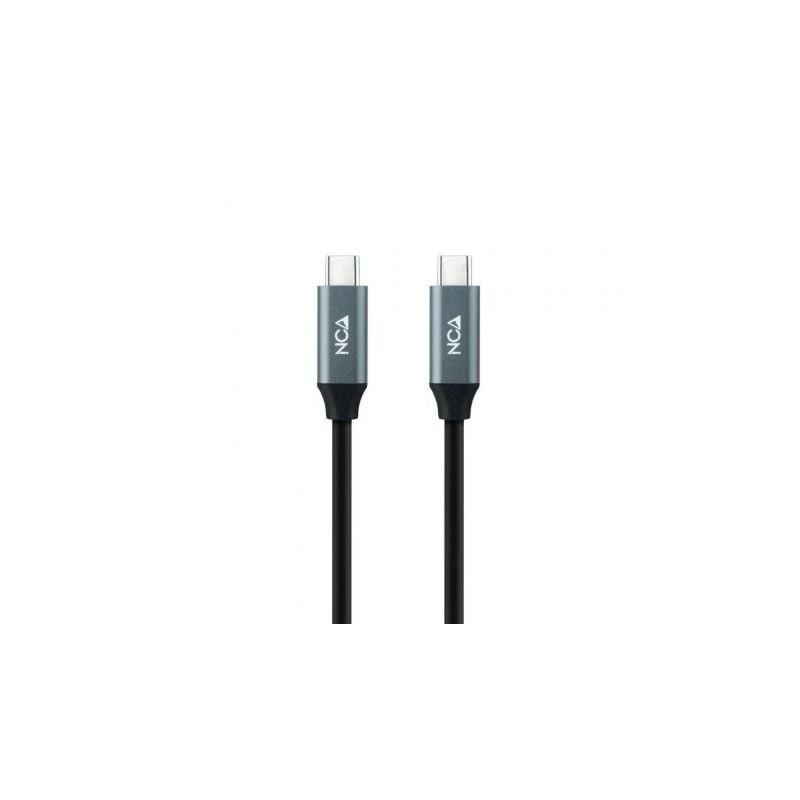 Cable USB 3-2 Tipo-C Nanocable 10-01-4303- USB Tipo-C Macho - USB Tipo-C Macho- 3m- Gris y Negro