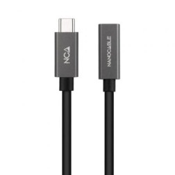 Cable Alargador USB 3-2 Nanocable 10-01-4400- USB Tipo-C Macho - USB Tipo-C Hembra- 50cm- Negro