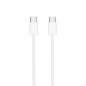 Cable USB 2-0 Tipo-C Nanocable 10-01-6001-CO- USB Tipo-C Macho - USB Tipo-C Macho- Hasta 60W- 480Mbps- 1m- Blanco