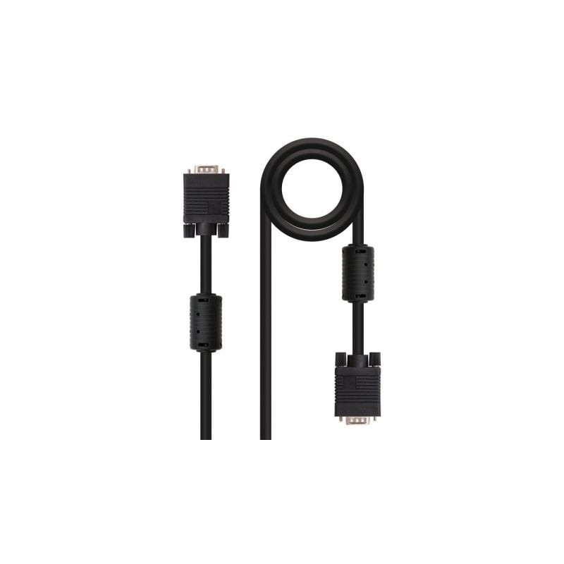 Cable SVGA Nanocable 10-15-0102- VGA Macho - VGA Macho- 1-8m- Negro