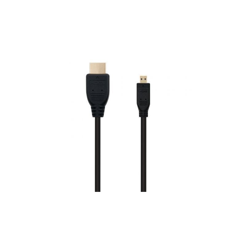 Cable Micro HDMI Nanocable 10-15-3502- HDMI Macho - Micro HDMI Macho- 1-8m- Negro