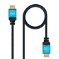 Cable HDMI 2-0 4K Nanocable 10-15-3701- HDMI Macho - HDMI Macho- 1m- Negro- Azul