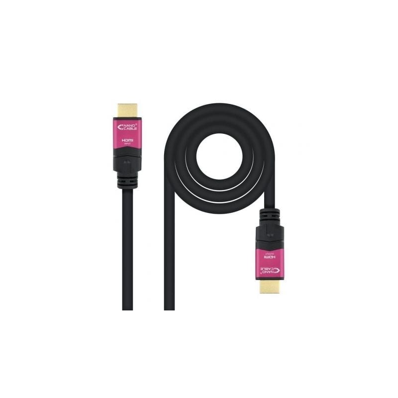 Cable HDMI 2-0 4K Nanocable 10-15-3725- HDMI Macho - HDMI Macho- 25m- Negro