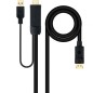 Cable Conversor Nanocable 10-15-4352- HDMI Macho - DisplayPort Macho- 1-8m- Negro