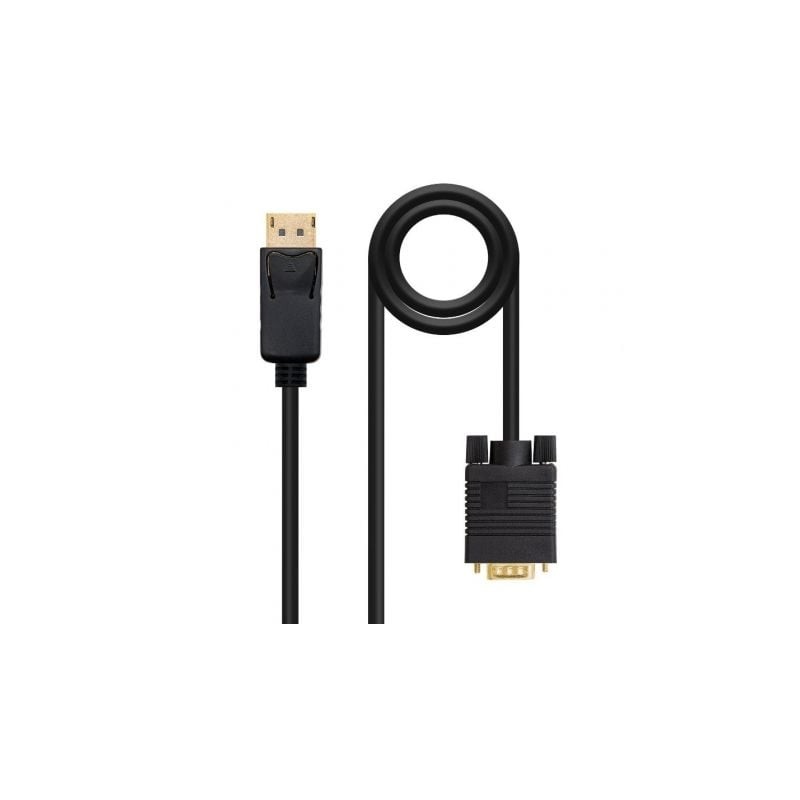 Cable Conversor Nanocable 10-15-4402- DisplayPort Macho - VGA Macho- 2m- Negro