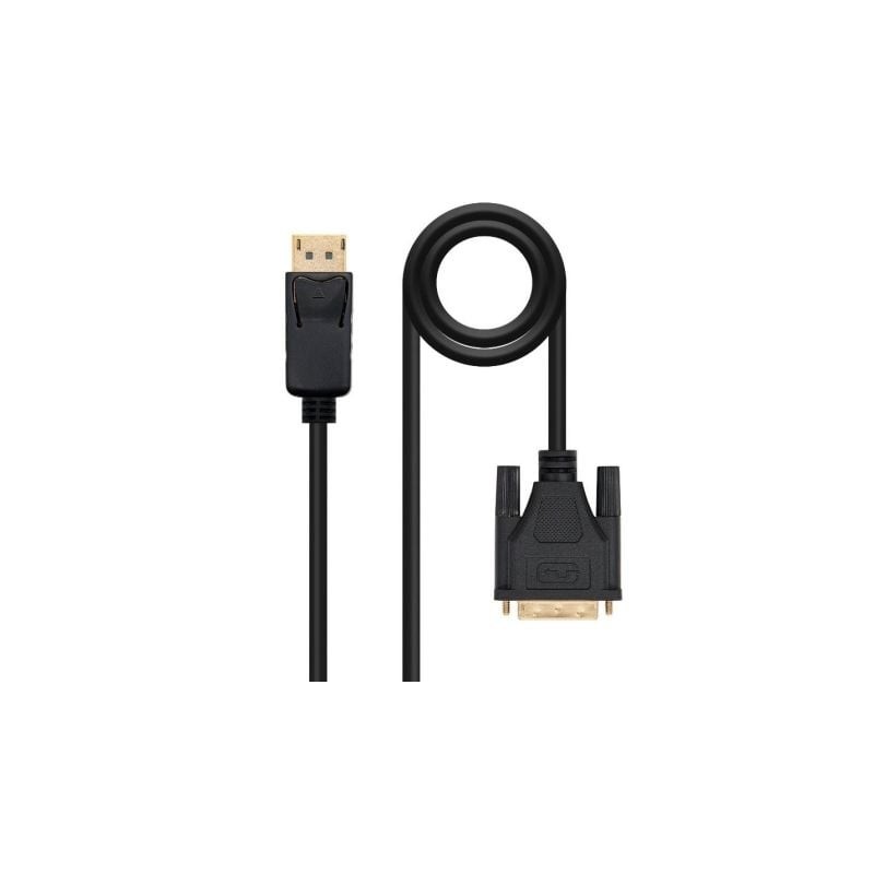 Cable Conversor Nanocable 10-15-4502- DisplayPort Macho - DVI Macho- 2m- Negro