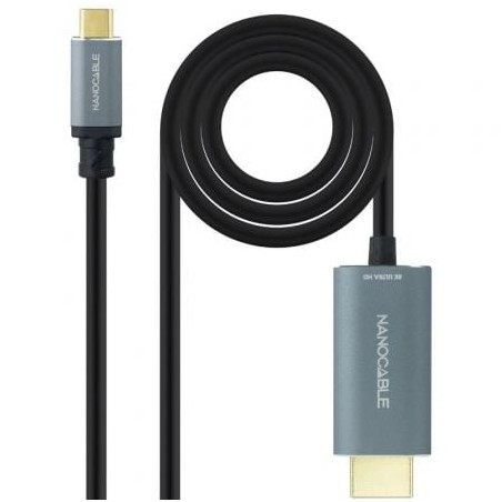 Cable Conversor Nanocable 10-15-5162- USB Tipo-C Macho - HDMI Macho- 1-8m- Negro