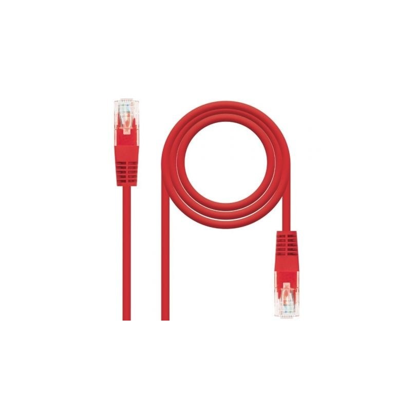 Cable de Red RJ45 UTP Nanocable 10-20-0400-L30 Cat-6- 30cm- Rojo