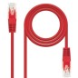 Cable de Red RJ45 UTP Nanocable 10-20-0400-L30 Cat-6- 30cm- Rojo