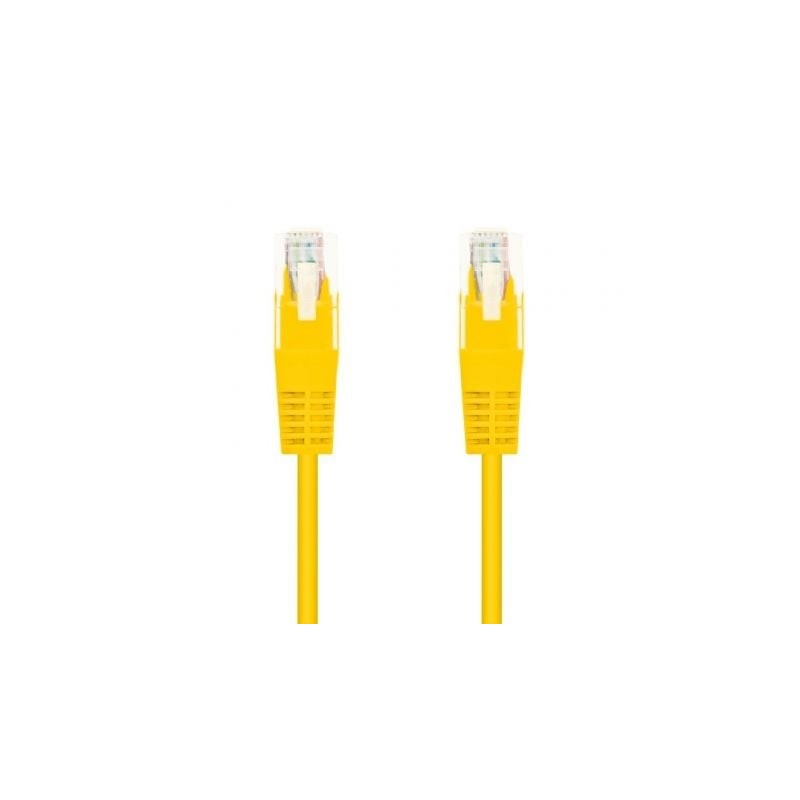 Cable de Red RJ45 AWG24 UTP Nanocable 10-20-0401-Y Cat-6- 1m- Amarillo