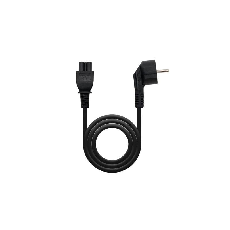 Cable Alimentación Trébol Nanocable 10-22-0302- Schuko Macho - C5 Hembra- 1-5m- Negro