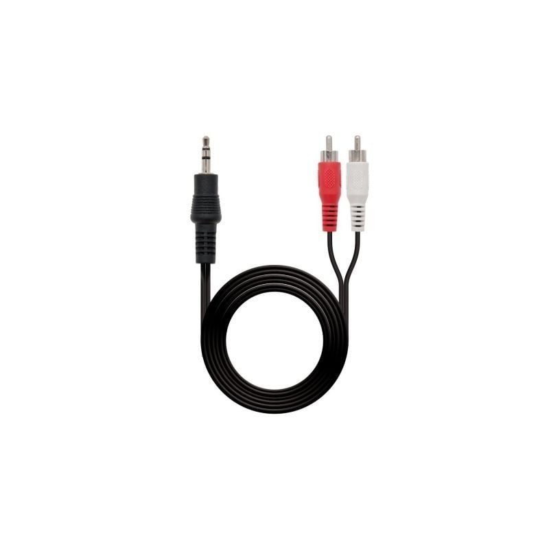 Cable Estéreo Nanocable 10-24-0301- Jack 3-5 Macho - RCA Macho- 1-5m- Negro