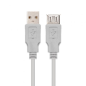 Cable Alargador USB 2-0 Nanocable 10-01-0204- USB Macho - USB Hembra- 3m- Beige