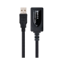 Cable Alargador USB 2-0 Nanocable 10-01-0211- USB Macho - USB Hembra- 5m- Negro