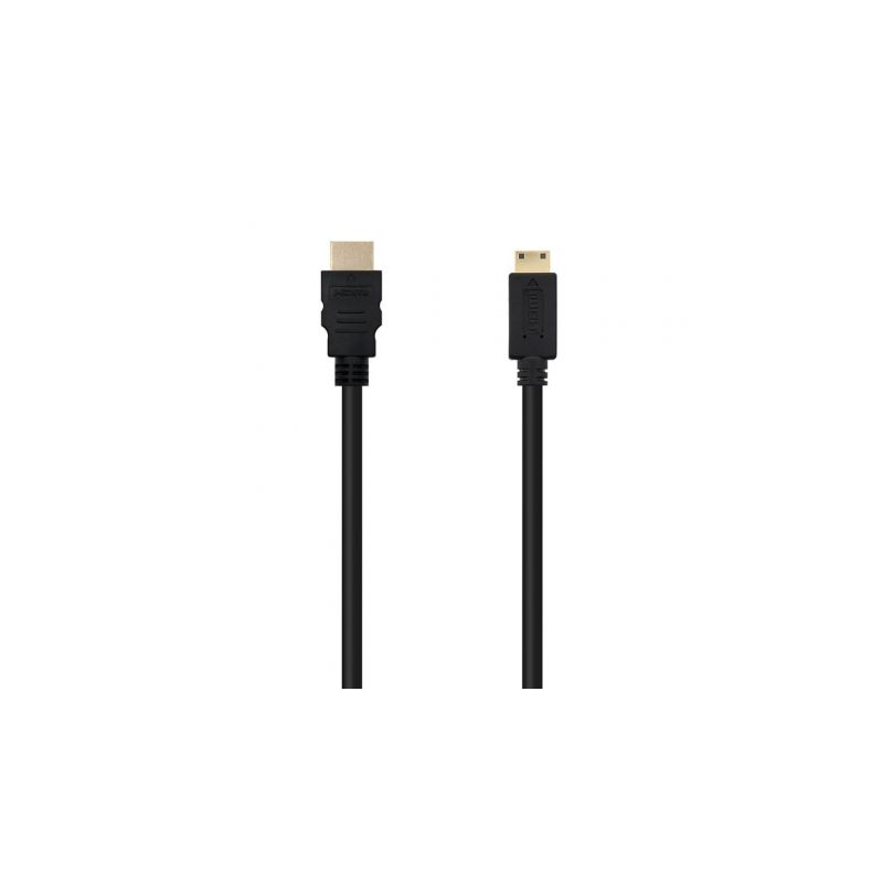 Cable HDMI Nanocable 10-15-0902- HDMI Macho - Mini HDMI Macho- 1-8m- Negro